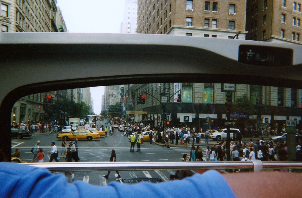View from the tour bus in New York City