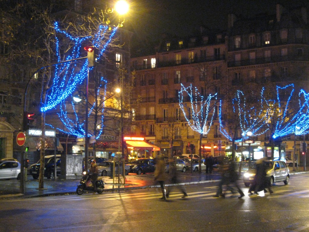 Latin Quarter of Paris during the holidays