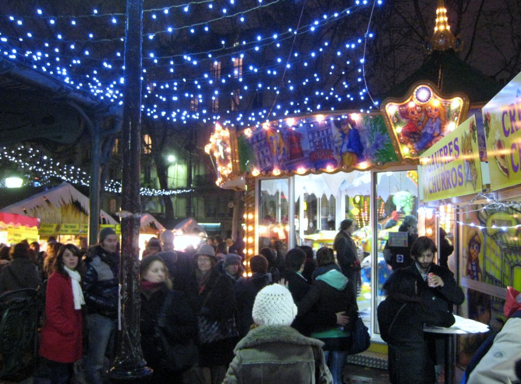 Christmas Market in Montmartre in Paris, France