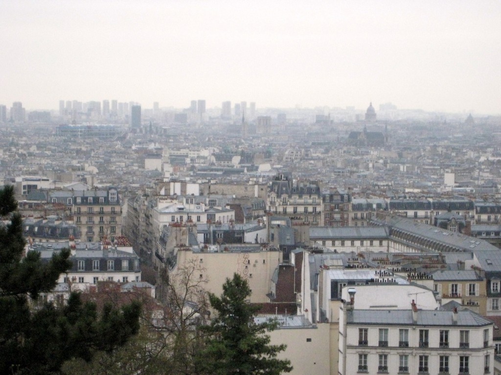 Over the rooftops of Montmartre in Paris
