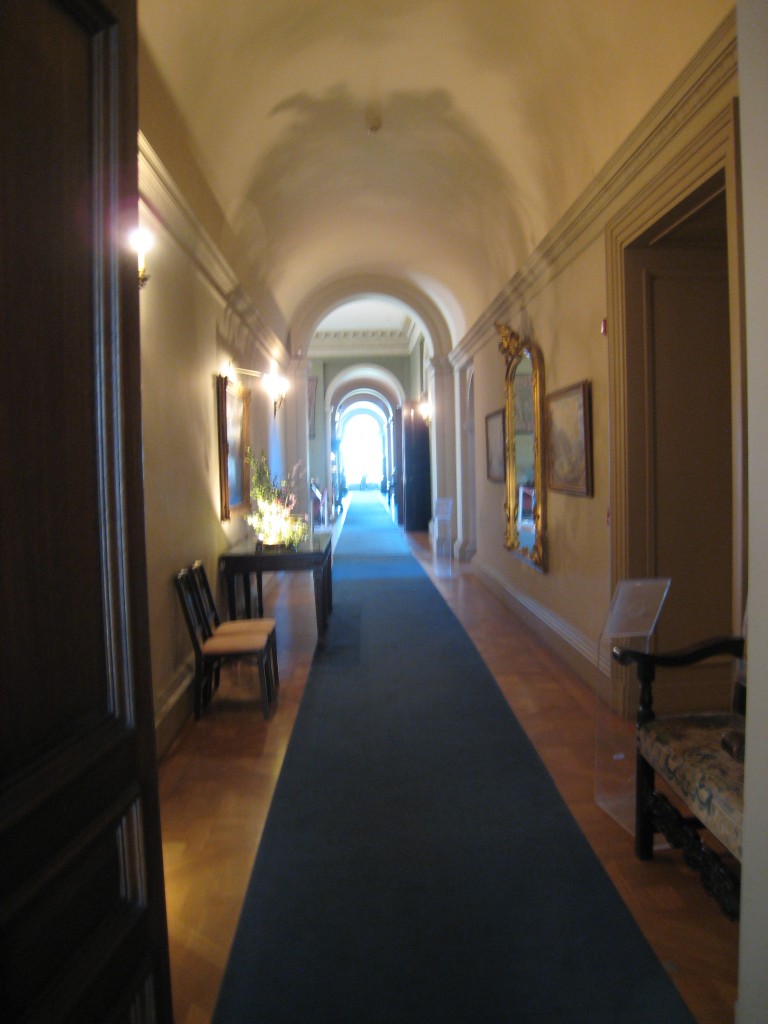 Interior hallway of Filoli House and Gardens, Woodside, Califonia