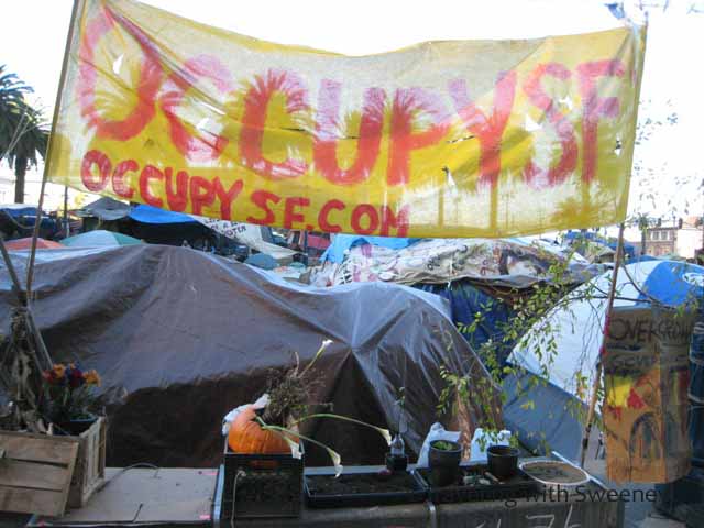 "Sign at Occupy SF encampment"