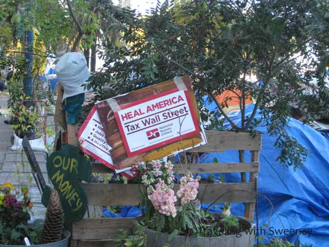"Heal American Sign at Occupy SF encampment"