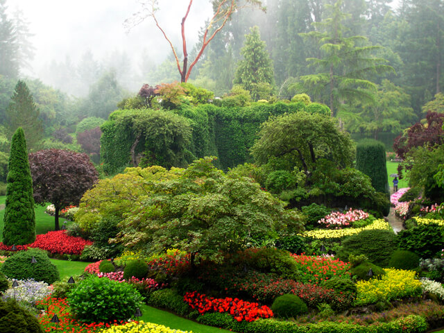 "The Butchart Gardens just outside of Victoria"