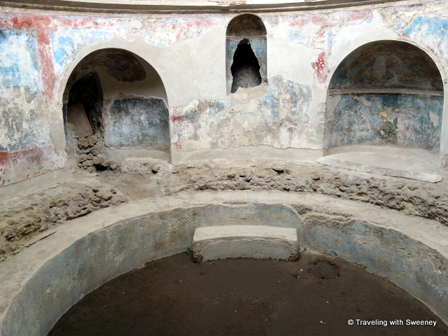 The frigidarium (cold bath room) of the Stabian Baths at Pompeii, a day trip from Rome