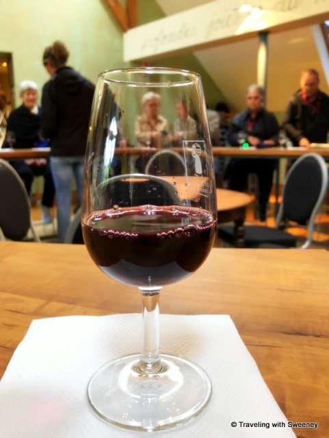 A taste of Pinot Noir in the Domaine Hering tasting room