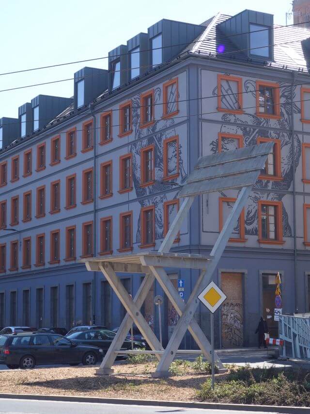 Huge chair sculpture by Tadeusz Kantor 