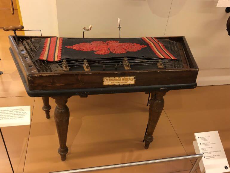 Cimbalom (struck zither) fro at MIM (Museum of Musical Instruments) in Phoenix, Arizonam Budapest, Hungary