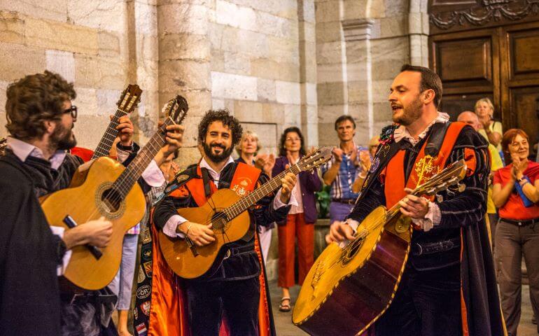 Traditional musical performance (foliada) in Galicia, Spain -- photo courtesy of Barbara Nelson