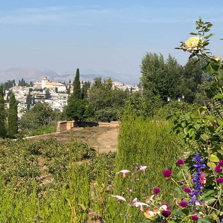 View of the Albaicin quarter of Granada from the Alhambra, Spain