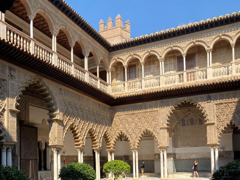 Patio de las Doncellas at the Alcazar in Seville, Spain