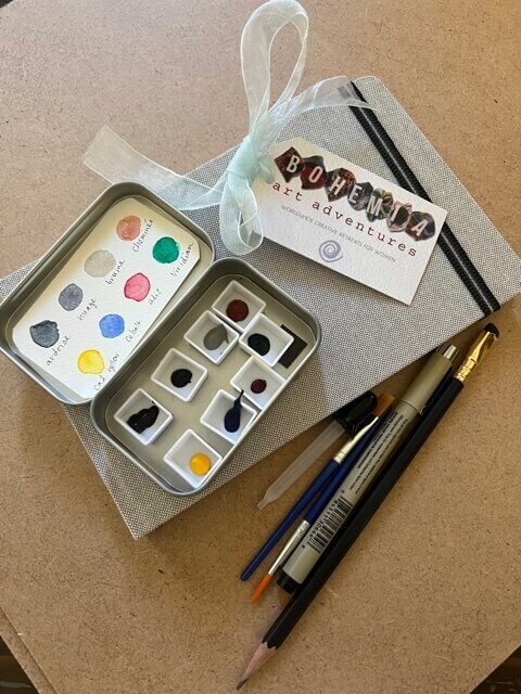 Paints and brushes -- tools of the trade at Bohemia Art Adventure retreats