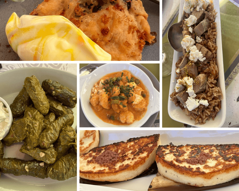 Cretan dishes at Bakaliko, Crete, Greece