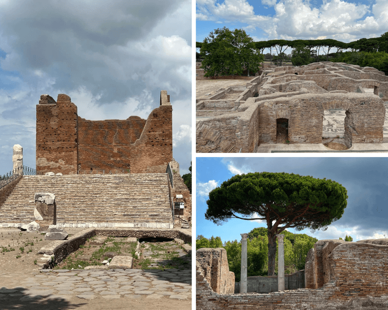 Ancient Roman ruins of Ostia near Rome, Italy visited on a Viking Mediterranean Odyssey cruise