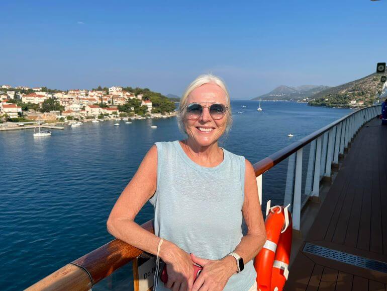 Catherine Sweeney in Dubrovnik, Croatia during a Viking Mediterranean cruise