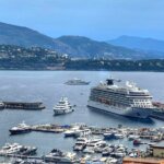 Viking Sea at port in Monaco on Mediterranean Odyssey cruise