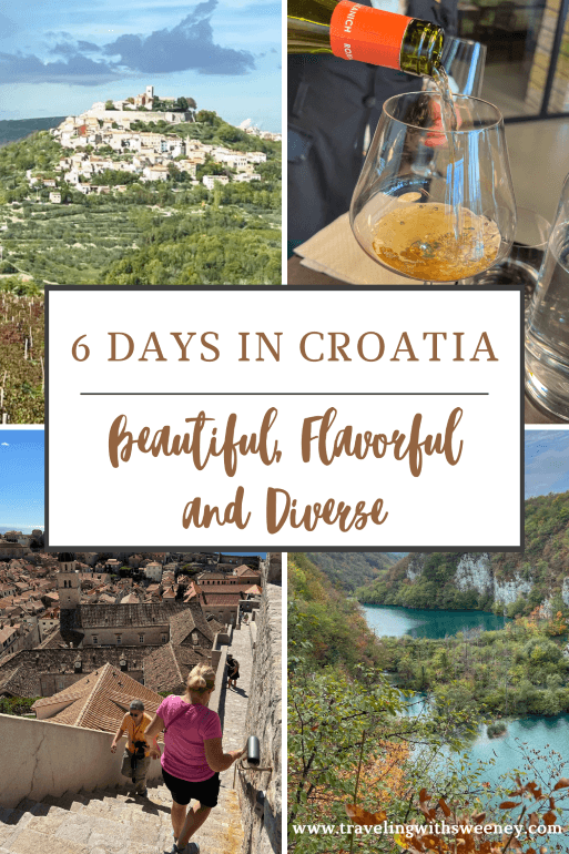 6 Days in Croatia Pinterest pin photo