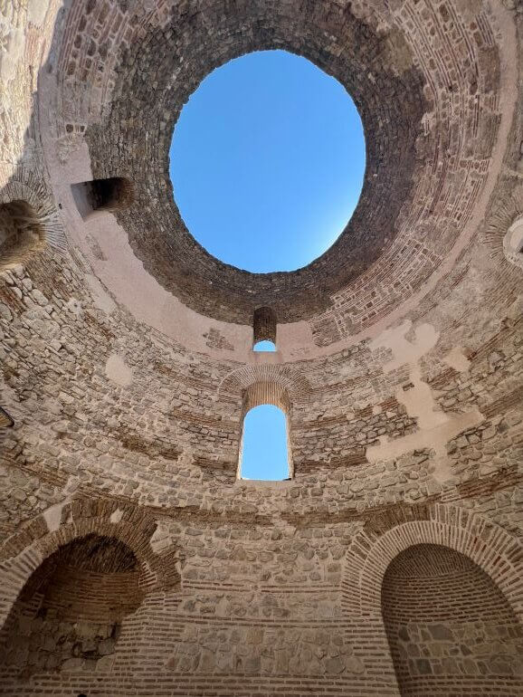 The vestibule of the Diocletian Palace in Split, Croatia
