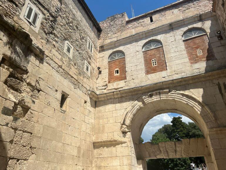 The Golden Gate of the Diocletian Palace in Split, Croatia