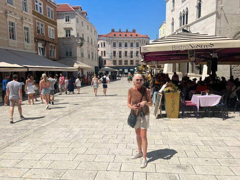Catherine Sweeney at Narodini (People's) Square in Split, Croatia