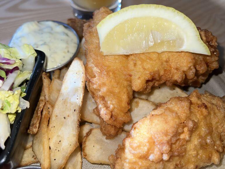 Fish fry at The Brewery on Water Street in Milwaukee, Wisconsin