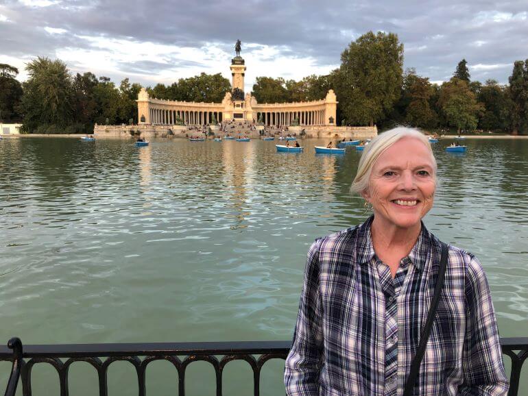 Catherine Sweeney at Retiro Park in Madrid, Spain