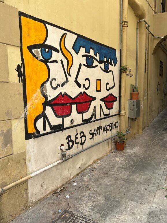 B&B mural -- Palermo, Sicily, Italy