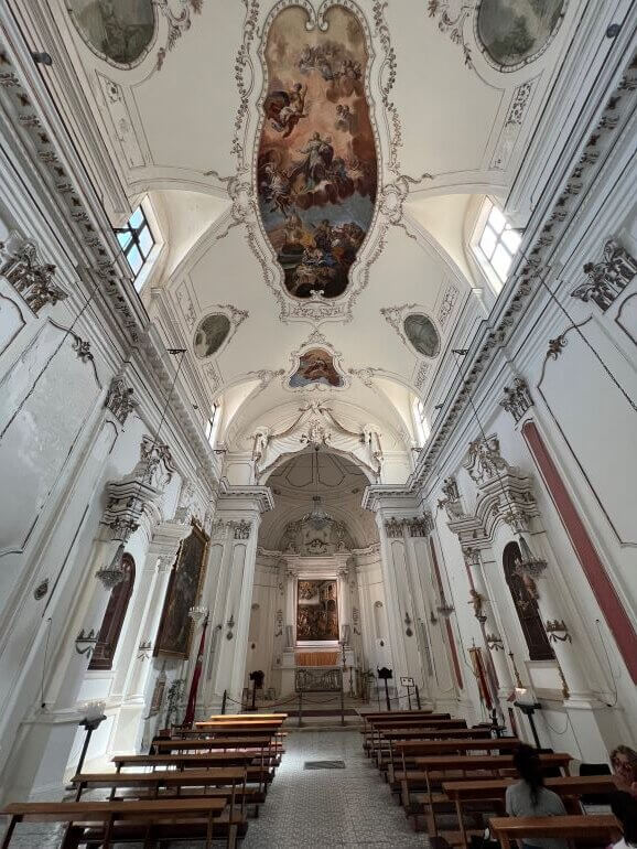 Interior of Santa Lucia alla Badia, Siracusa, Sicily, Italy