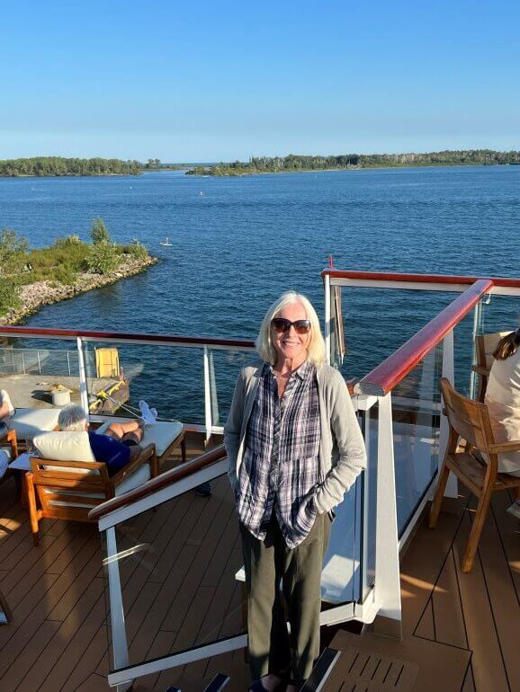 Catherine Sweeney on the Viking Octantis leaving Toronto, Ontario, Canada for a cruise on the Viking Octantis