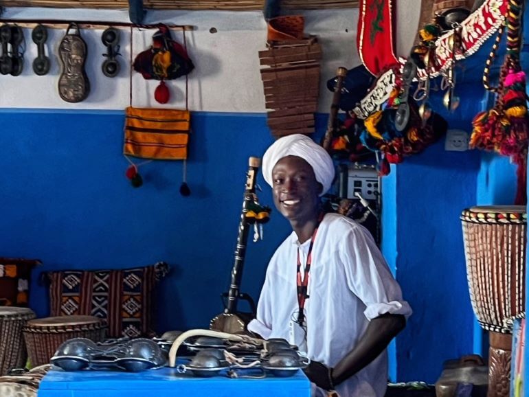 Gnawa musician in Morocco