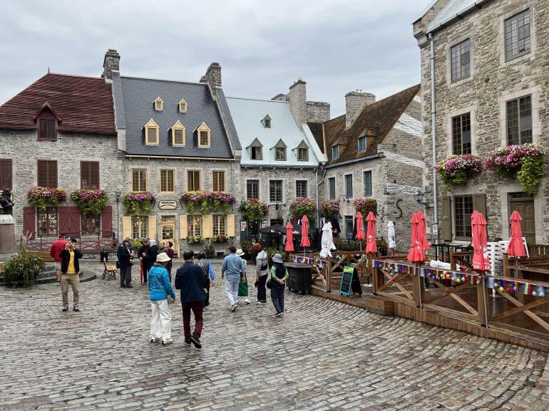 Picturesque square in Quebec City, Quebec