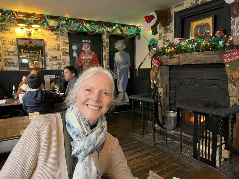 Catherine Sweeney at the Horse and Groom Pub in Windsor, England