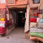 Textiles shop in the Marrakech medina, Morrocco