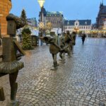 The Optimist Orchestra sculpture on Sodergatan street in Malmo, Sweden