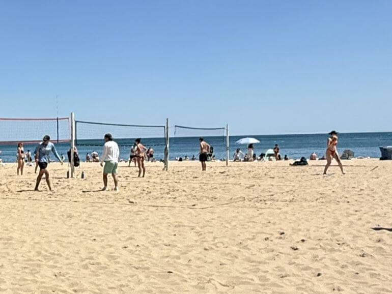 Volleyball at Oak Street Beach, Chicago, Illinois